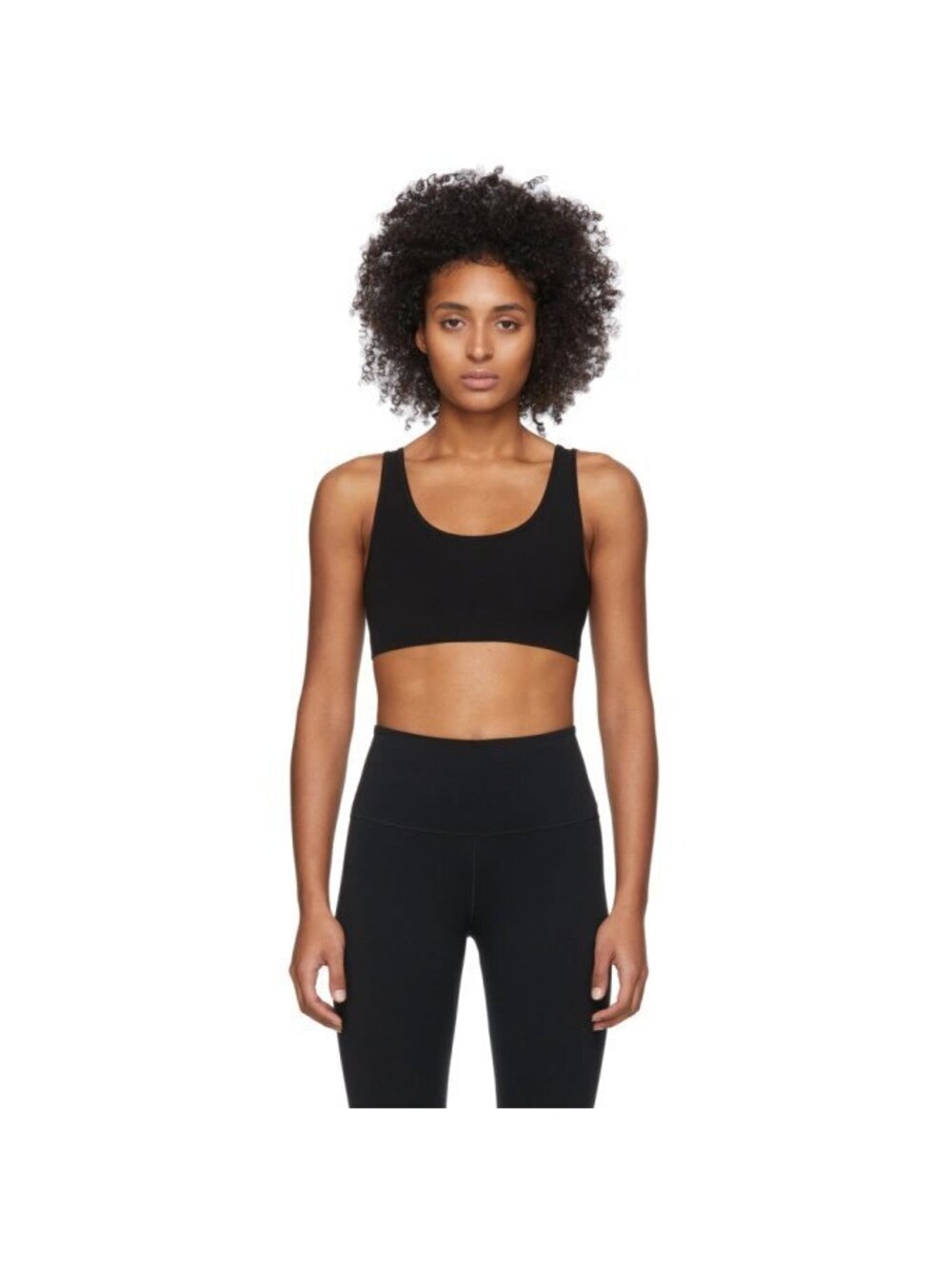 WONE You Bra Black XS Luxury Activewear Scoop Neck Crop Top Stretch Chic Sexy